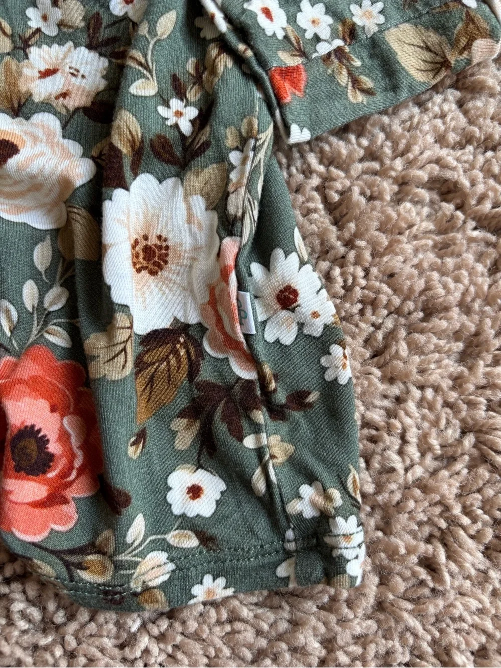 3T-4T Floral Long Sleeve Pajama Set: Posh Peanut
